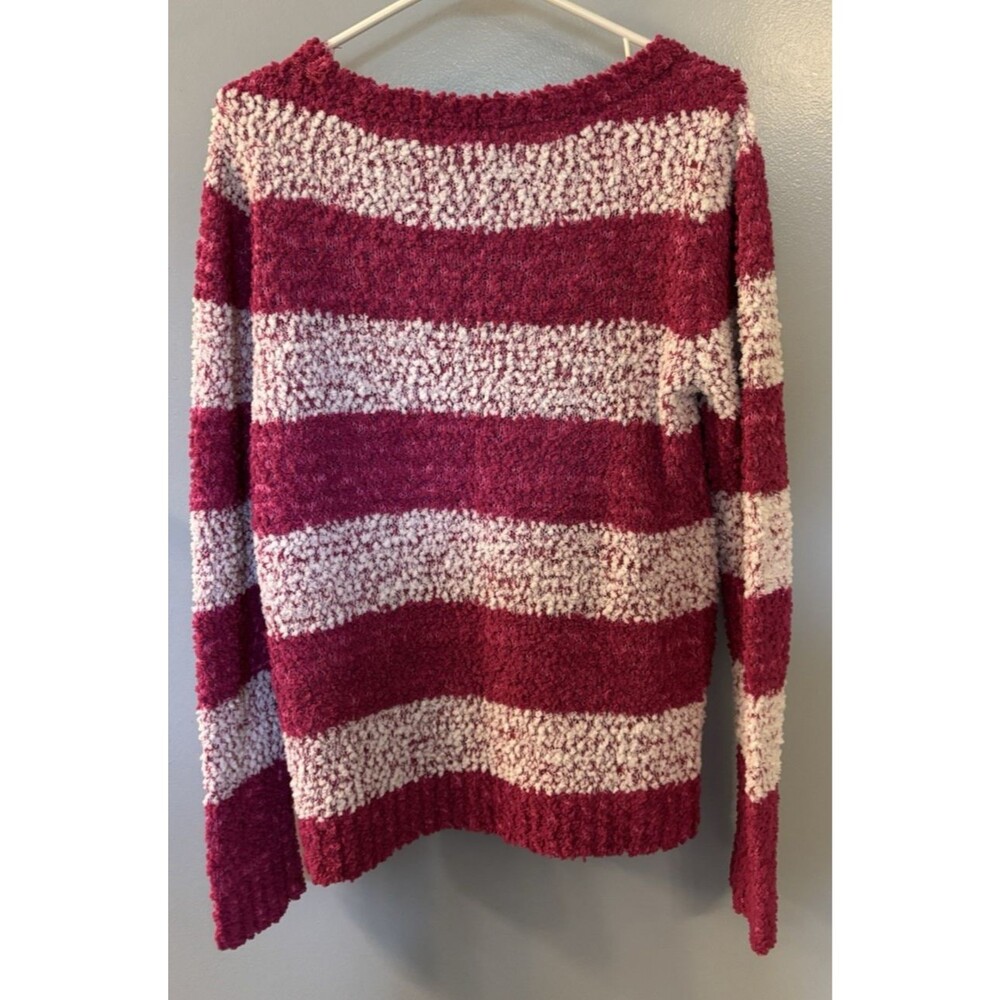 NWT Arizona Jean Co Pink & White Stripe Sweater Size M - Picture 6 of 6